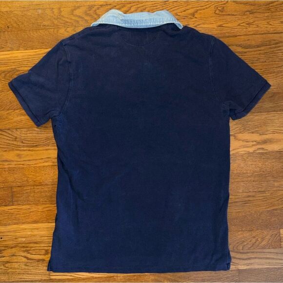 Polo Ralph Lauren USA Polo Mens Large Custom Slim Fit American Flag Denim Vented - Picture 3 of 6